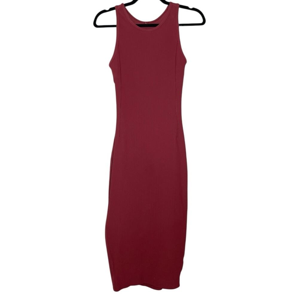 Lululemon Burgundy Red Chianti Brunch and Back Open Back Tank Midi Dress - 4